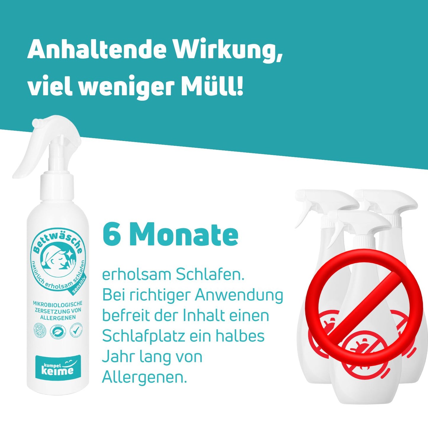 Bettwäsche Sensitiv - Mikrobiologisches Milbenspray