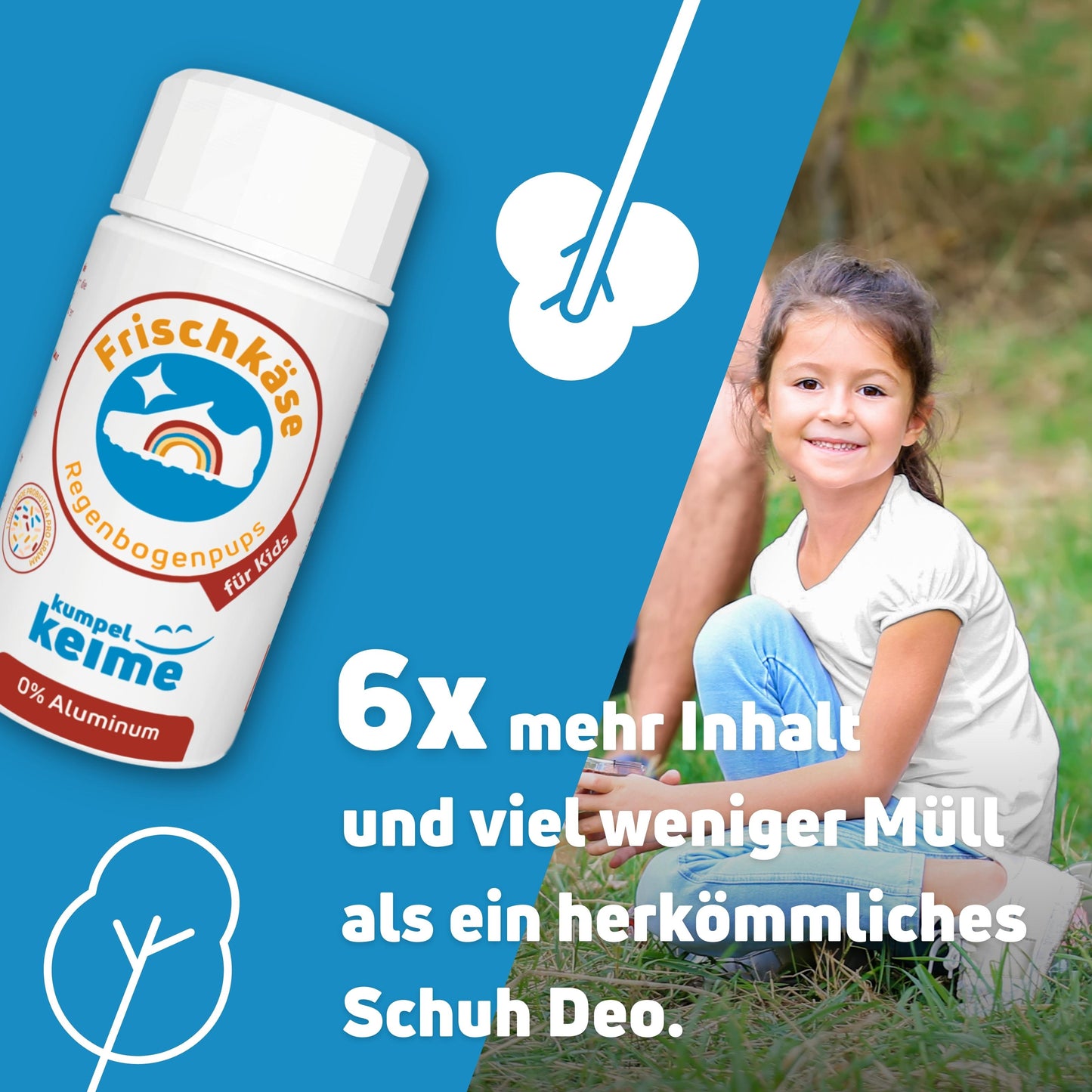 Frischkäse Regenbogenpups - Schuhdeo für Kinder für 6 Monate